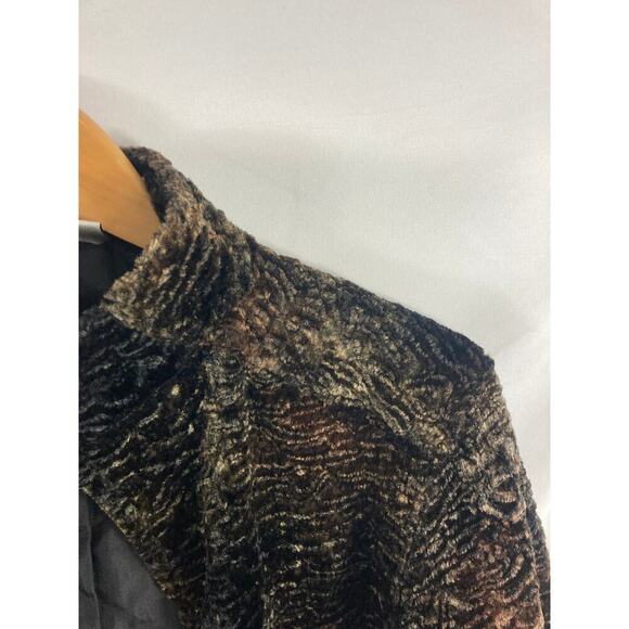 Chicos Faux Fur Zip Up Jacket Size 0 / Small - Picture 2 of 5